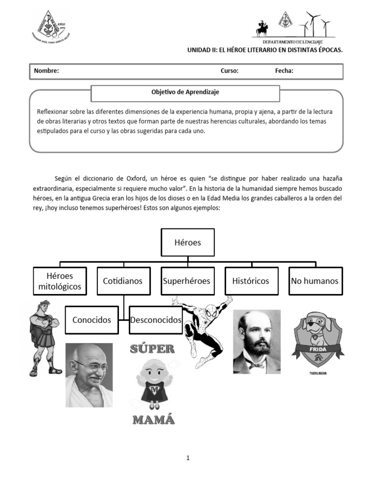 El Héroe Literario Guía de Trabajo | PDF | Héroe