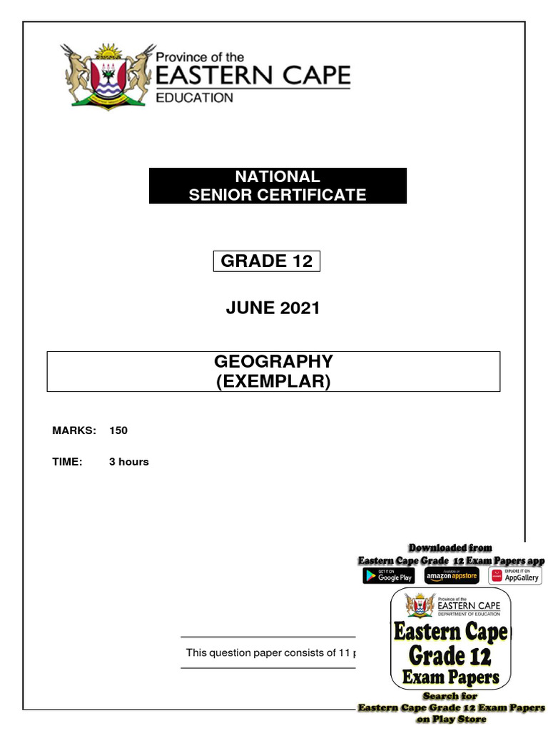 Geography p1 qp june 2021 eng pdf ec pdf atmospheric sciences