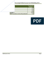 Simplified Charts - Percentage Method Income Tax Withholding 2012