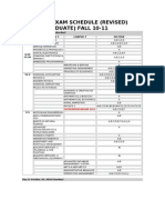 Mid-Term Exam Schedule (Revised) (Undergraduate) Fall 10-11: Time CAMPUS 1, 4 & 5 Campus 7 Section