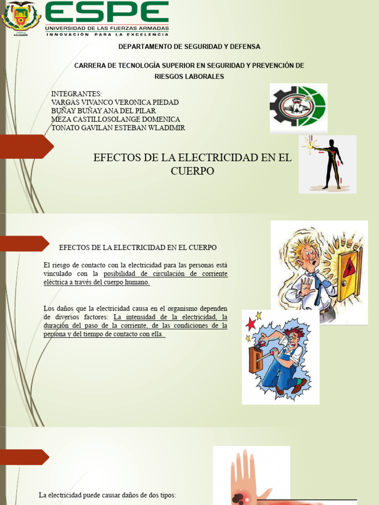 Efectos de La Electricidad en El Cuerpo | PDF | Corriente eléctrica