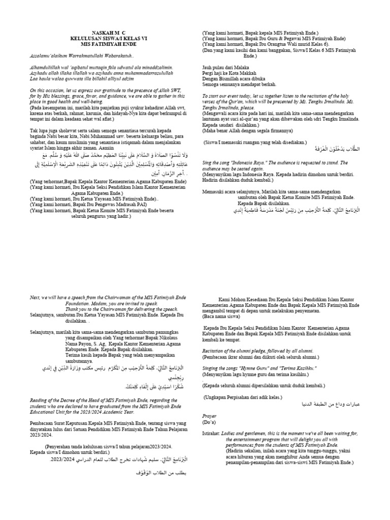 Contoh Naskah Mc 3 Bahasa Pdf