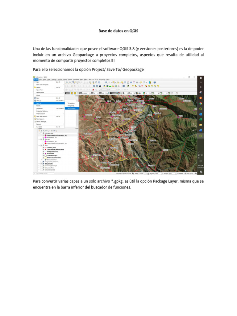 Crear Geopackages en QGIS 3.8 | PDF
