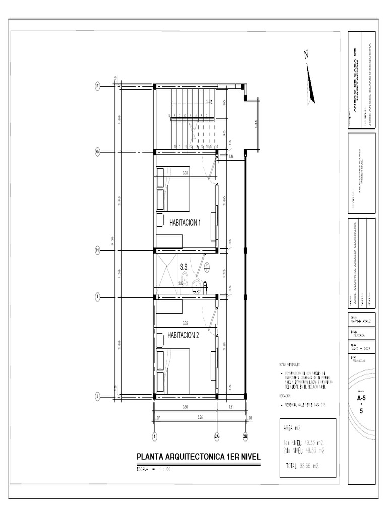Planta Arquitectonica de 1 Nivel | PDF