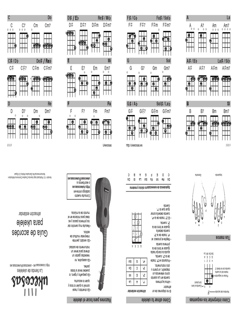 Guia Acordes Ukelele Booklet | Descargar gratis PDF | Acorde (Música