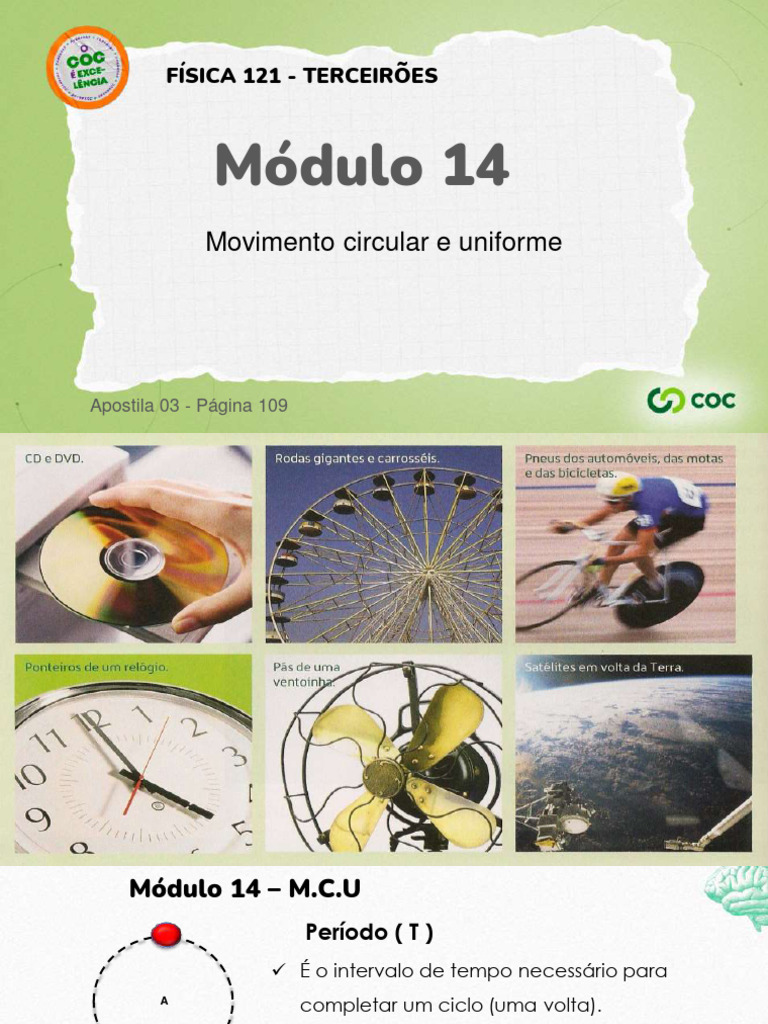16 - TERCEIRÃO Módulo 14 - Movimento Circular e Uniforme ...