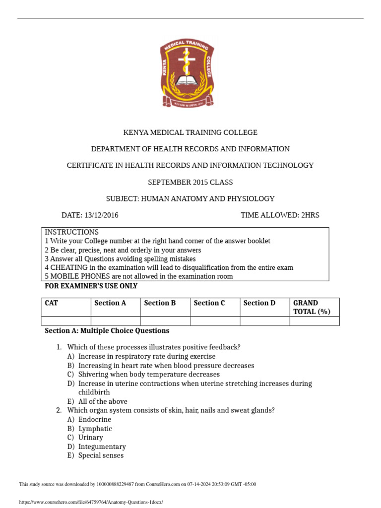 ANATOMY AND PHYSIOLOGY QUESTIONS PDF FREE DOWNLOAD visual data 3