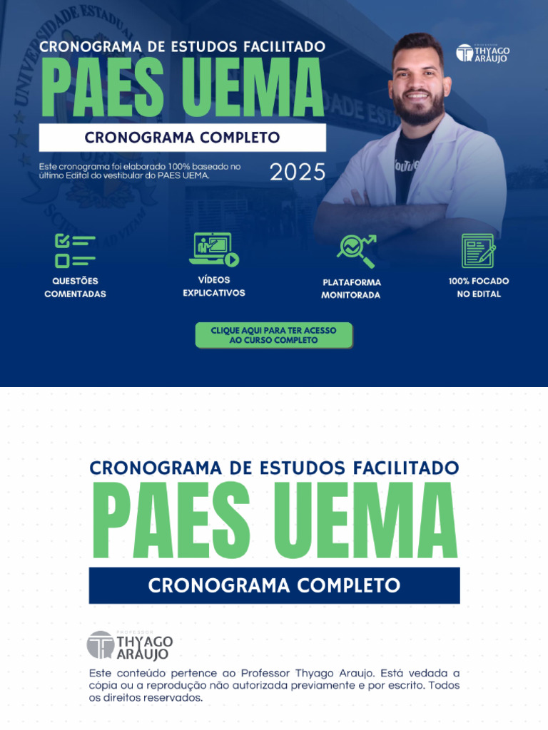 Guia de Estudos PAES UEMA 2025 | PDF | Sociologia | Trigonometria