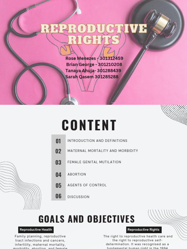 Reproductive Rights and Health Overview | PDF | Maternal Death | Abortion