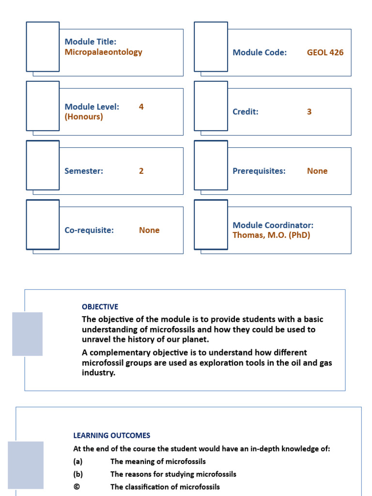 Micropalaeontology Module | PDF | Cyanobacteria | Organisms