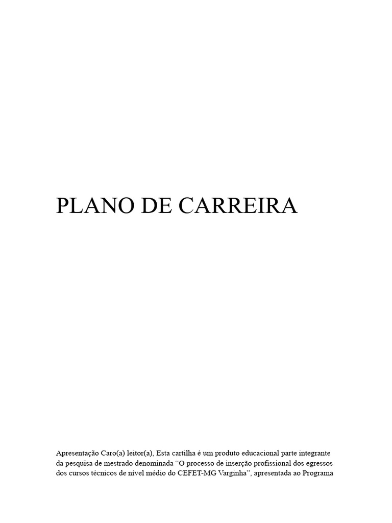 Guia de Planejamento de Carreira Profissional | PDF | Desenvolvimento ...