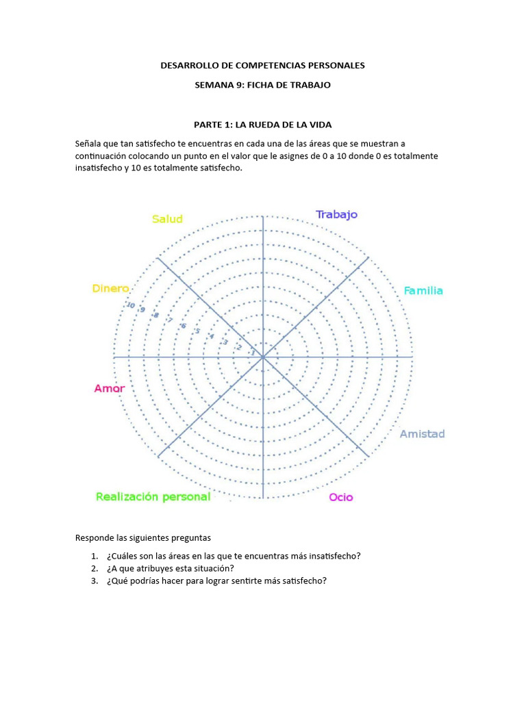 Semana 9. Ficha de Trabajo | PDF | Crecimiento personal y profesional ...
