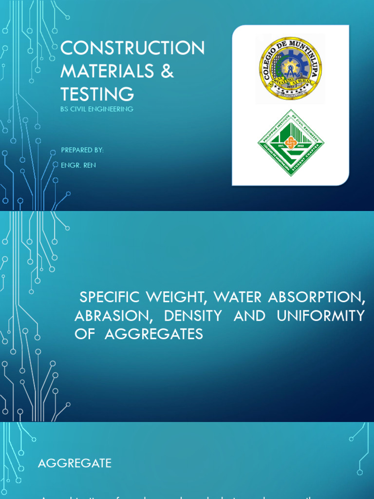 Aggregate Testing Methods in Civil Engineering | PDF | Construction ...