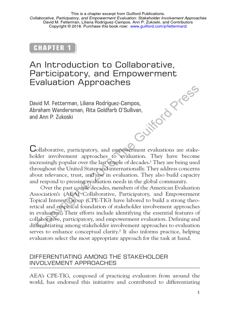 Introduction To Collaborative Participatory and Empowerment Evaluation ...