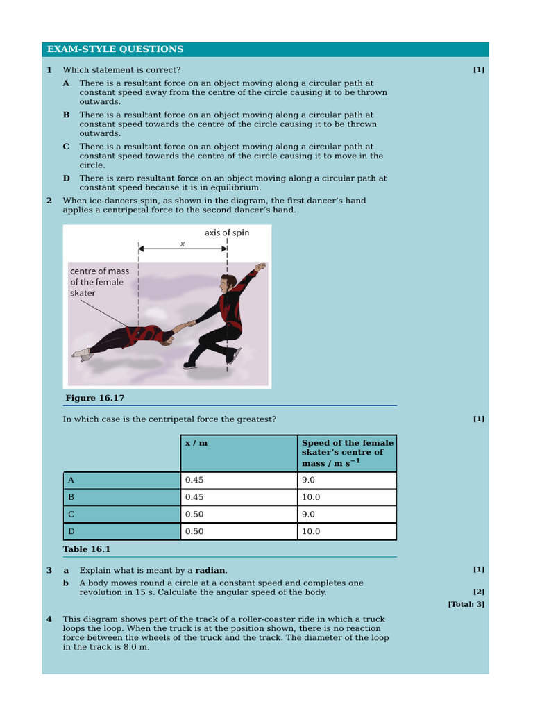 Exam-Style Questions | PDF | Force | Applied And Interdisciplinary Physics