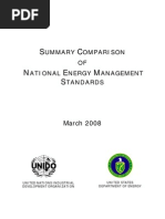 Summary Comparison of National Energy Management Standards