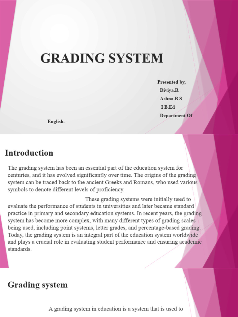 Grading System | PDF | Teachers | Cognition