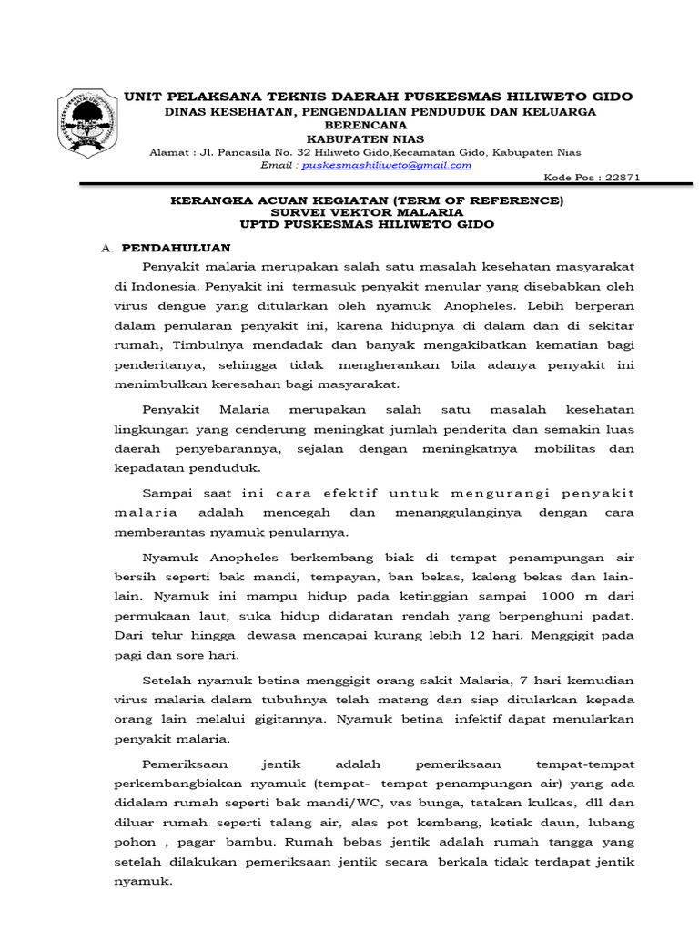 Kak Tor Malaria 2025 | PDF | Ilmu Sosial | Kesehatan Holistik