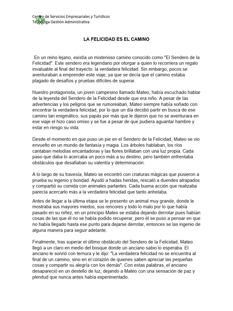El Sendero de la Felicidad | PDF | Felicidad
