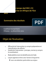 Évaluation en temps réel DEC-CH Réponse à la crise en Afrique de l’Est 2011 