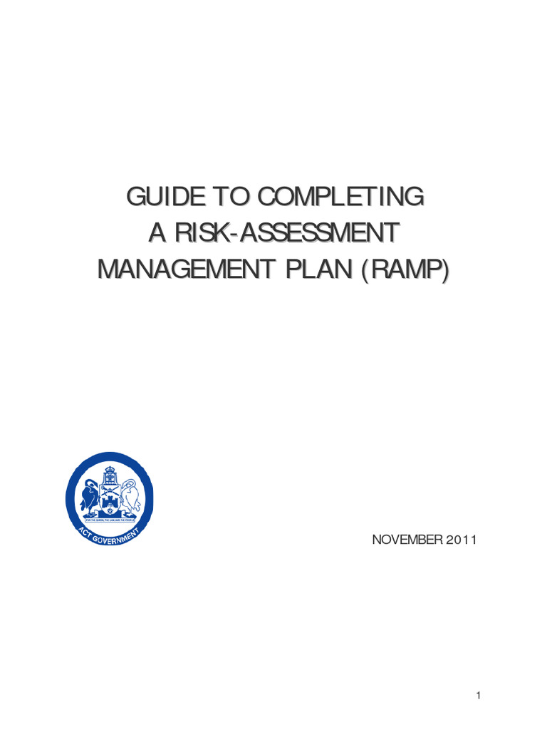 Guide To Completing A Risk Assessment Management Plan RAMP | PDF ...