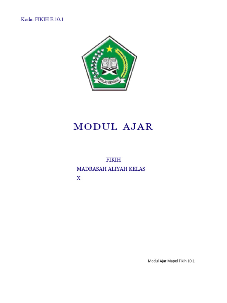 Modul Fikih Kelas X Pdf