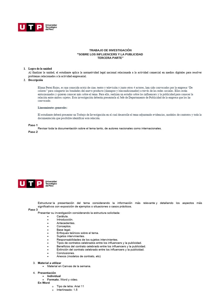 Semana 18 - Documento - Tarea de Investigación | PDF | Publicidad