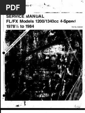 1978.5-1984 FL-FX Service Manual | PDF | Harley Davidson | Carburetor