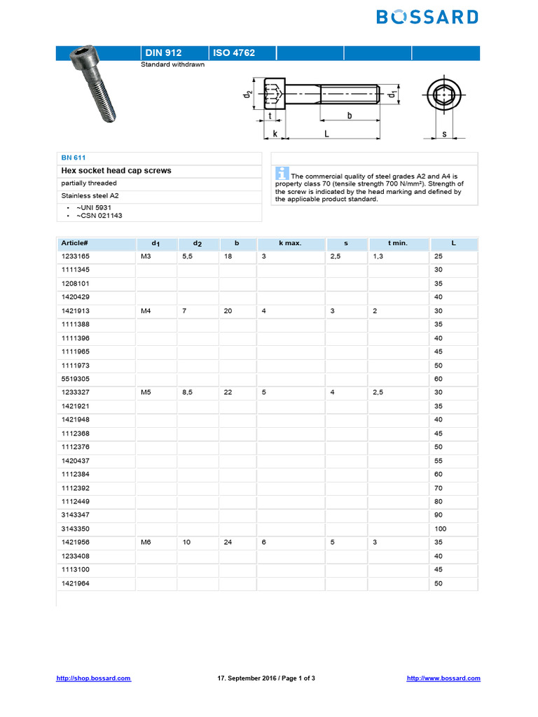 BN 611 | PDF | Screw | Metalworking