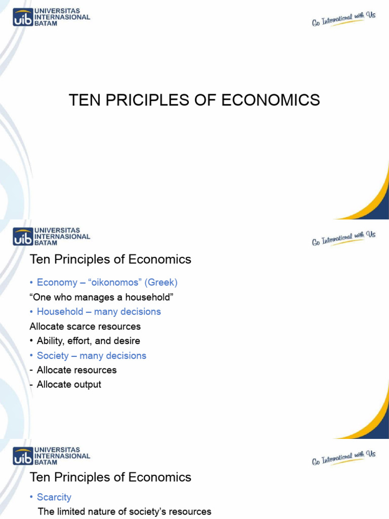 Ten Principles of Economics Explained | PDF | Market (Economics ...
