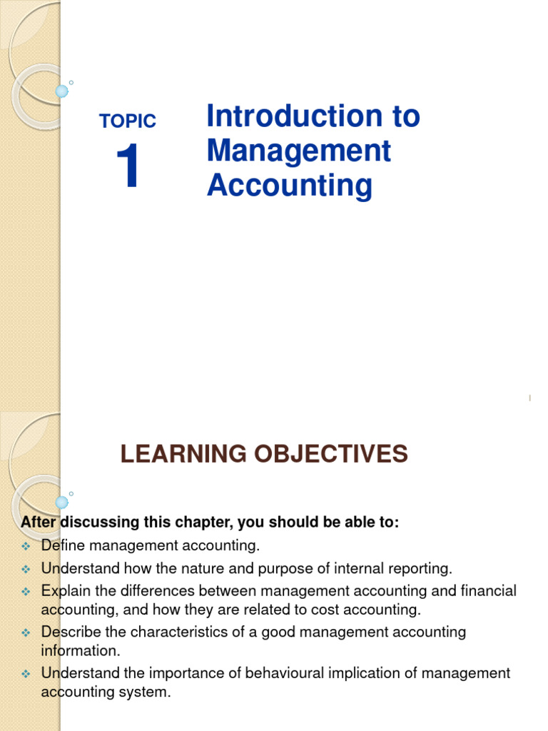 Introduction to Management Accounting Concepts | PDF | Strategic ...