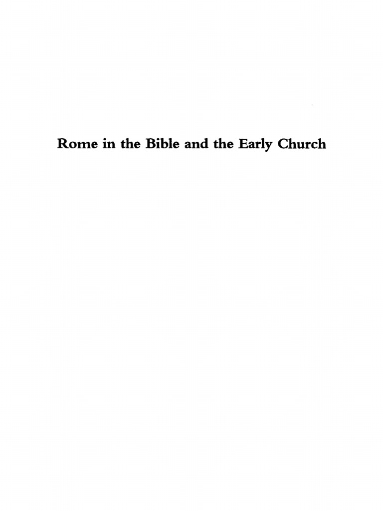 Rome in The Bible and The Early Church PDF Acts Of The Apostles