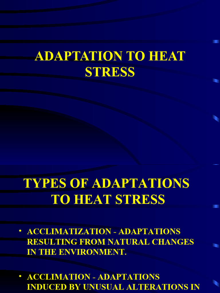 Lec 4 Heatadaptandfittrng Pdf Perspiration Heat Transfer