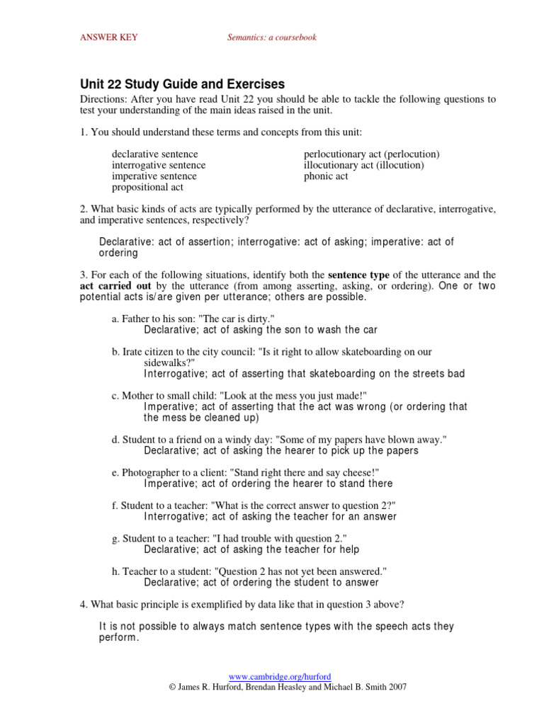 Unit 22 Study Guide and Exercises | PDF | Human Communication | Linguistics