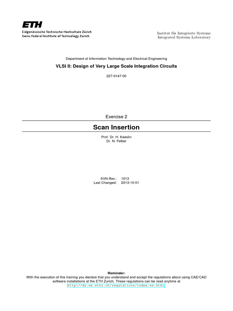 Scan Insertion - Integrated Systems Laboratory | PDF | Computer Science ...