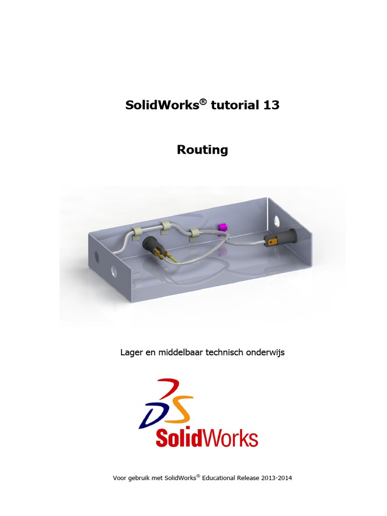 Solidworks Tutorial 13 Voor Lager en Middelbaar Technisch Onderwijs ...