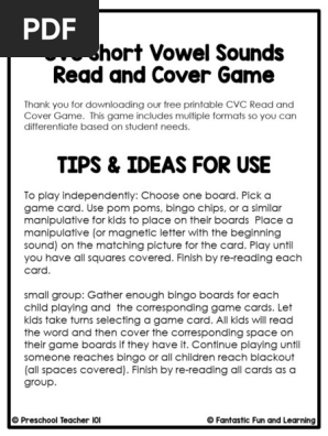 Cvc Word Game