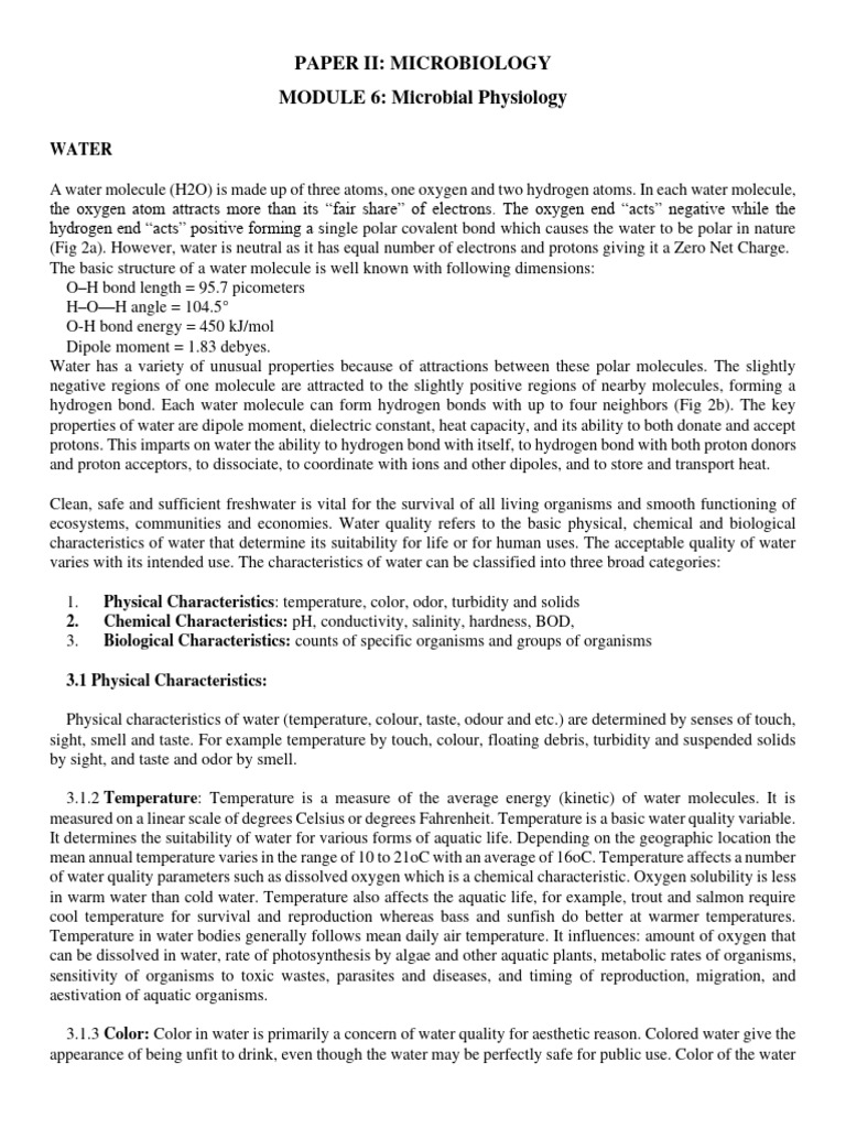 Physiology Pdf Alkalinity Water