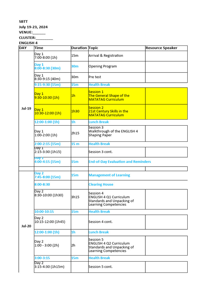 SBTT 2024: MATATAG Curriculum Overview | PDF | Pedagogy | Instructional ...