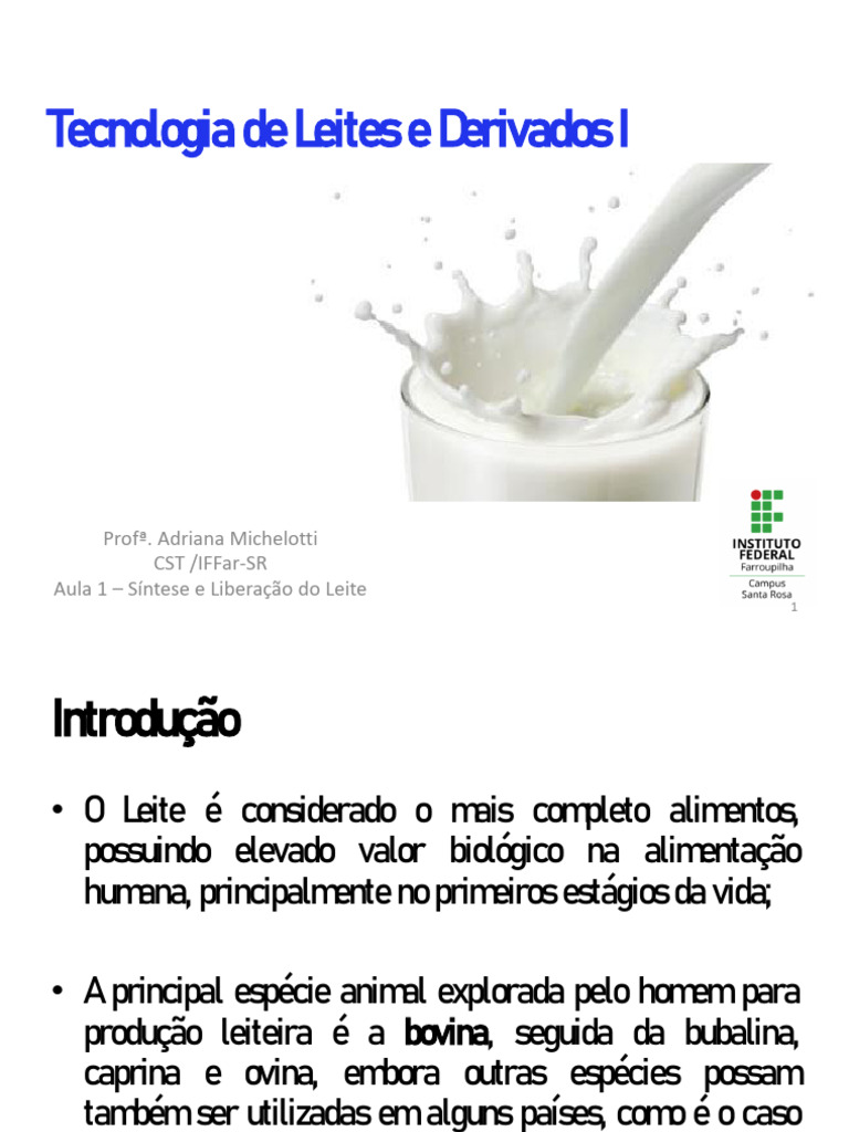 Aula 1 Sintese e Liberao Do Leite | PDF | Leite