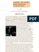 Miles Davis Jazz Trumpet Solo Transcription and Analysis by Steve Khan