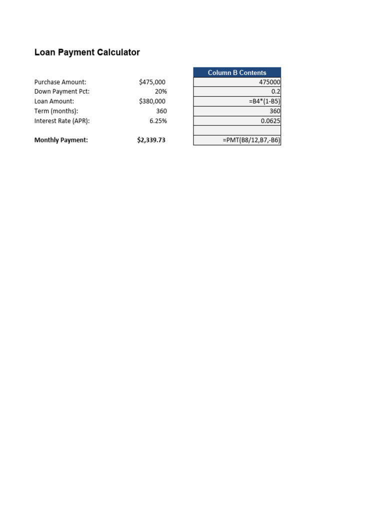 Loan payment calculator pdf finance money management