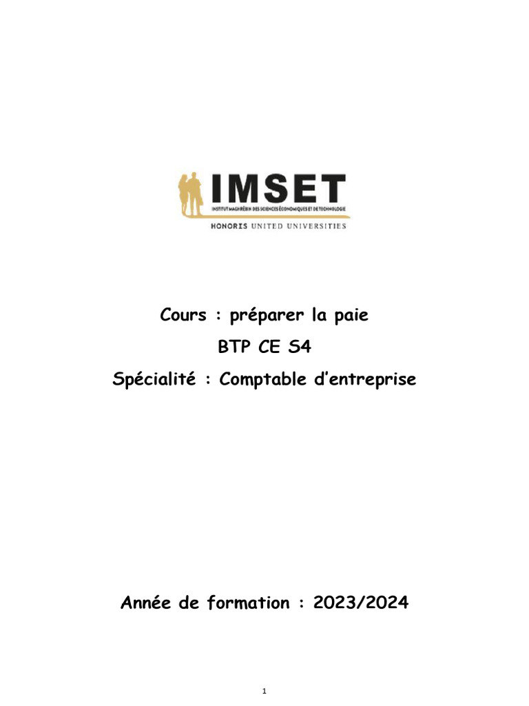 Calcul de salaire et fiche de paie en RDC | PDF | Bulletin de salaire ...