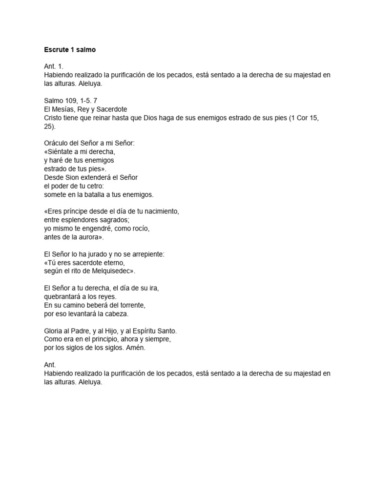 Escrute 1 Salmo | PDF