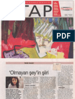 Ahmet Bozkurt, Olmayan Şeyin Şiiri - Gonca Özmen, Cumhuriyet Kitap, 6 Kasım 2008, Sayı 977