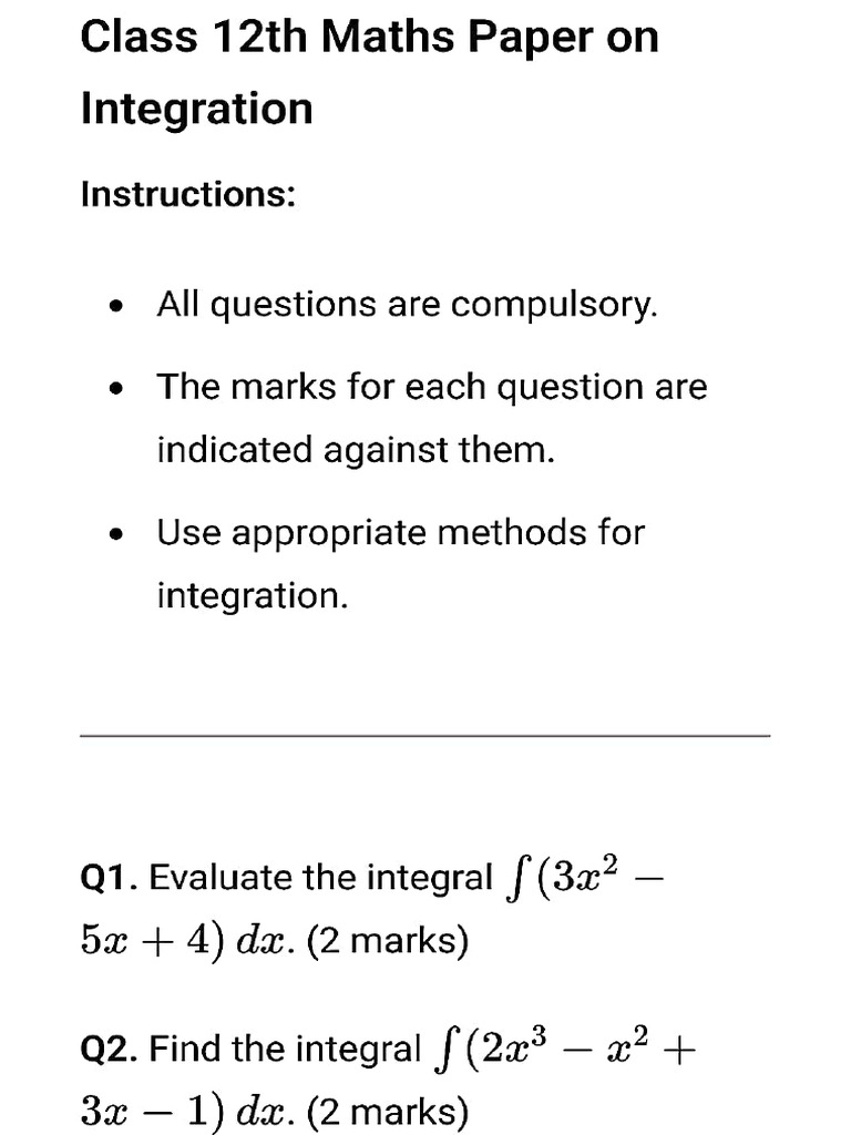 12th integ pdf