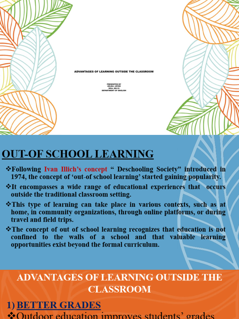 Advantages of Learning Outside The Classroom | PDF | Learning ...