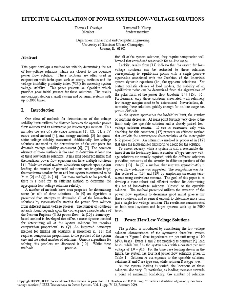 Overbye Klump 1996 Pdf Stability Theory Eigenvalues And Eigenvectors