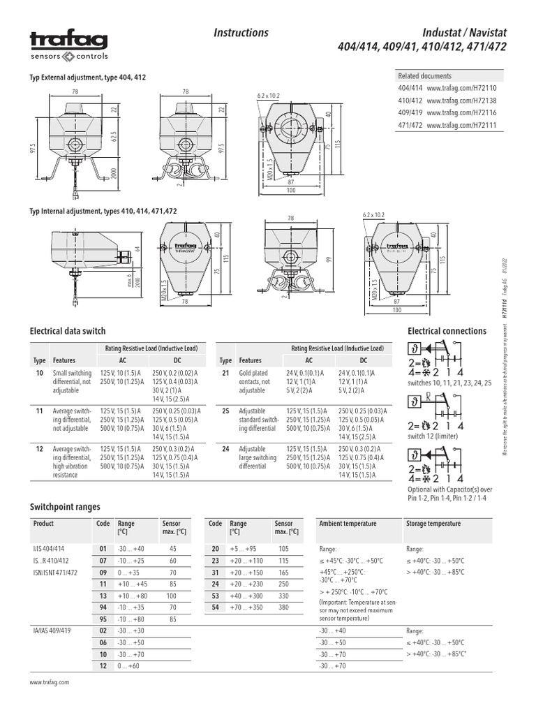 Temperature Sensor Specifications Guide | PDF | Temperature ...