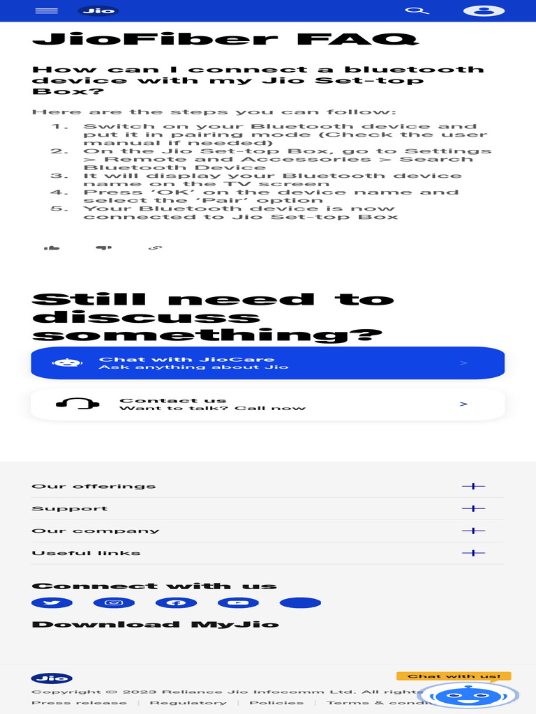 Connect Bluetooth to Jio Set-top Box | PDF